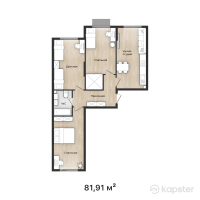ЖК Zerger — 3-ком 81,9 м² (от 29 487 600 тг)