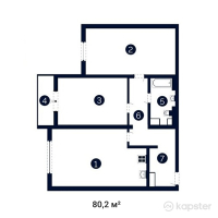 ЖК Atlant — 2-ком 80,2 м² (от 30 075 000 тг)