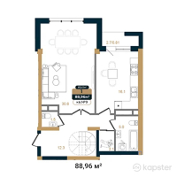 ЖК Royal Time — 1-ком 89 м² (от 88 737 600 тг)