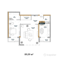 ЖК Royal Time — 2-ком 89,1 м² (от 83 365 968 тг)