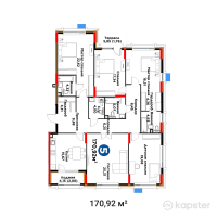 ЖК Capital Park Vector — 5-ком 170,9 м² (от 130 610 228 тг)
