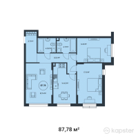 ЖК Munar Tau — 3-ком 87,8 м² (от 70 224 000 тг)