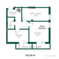 ЖК Jardin — 2-ком 102,6 м² (от 78 986 600 тг)
