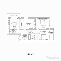 ЖК MADI — 3-ком 84 м² (от 37 800 000 тг)