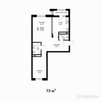 ЖК Silver — 2-ком 73 м² (от 27 833 148 тг)