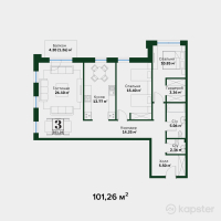 ЖК Garden Hills — 3-ком 101,3 м² (null)