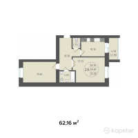 ЖК Kerey Comfort — 2-ком 62,2 м² (от 23 620 800 тг)