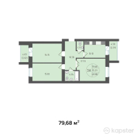 ЖК Kerey Comfort — 3-ком 79,7 м² (от 30 278 500 тг)