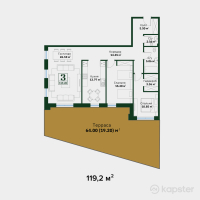 ЖК Garden Hills — 3-ком 119,2 м² (null)