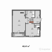 ЖК Anisa — 1-ком 48,4 м² (от 18 928 310 тг)
