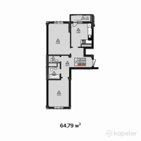 ЖК Anisa — 2-ком 64,8 м² (от 25 332 890 тг)