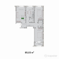 ЖК Sat City — 3-ком 85 м² (от 33 161 700 тг)