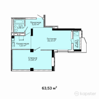 ЖК ArmanTau Comfort 2 — 2-ком 65,5 м² (от 26 867 300 тг)