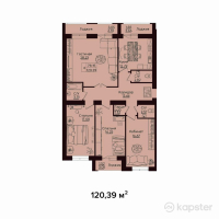 ЖК Onix — 4-ком 120,4 м² (от 45 748 200 тг)