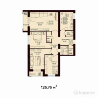ЖК Onix — 4-ком 126,8 м² (от 48 168 800 тг)