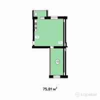 ЖК Jana Sary-Arqa — 2-ком 75,8 м² (от 25 017 300 тг)