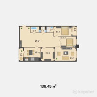 ЖК Престиж — 3-ком 138,5 м² (от 63 687 000 тг)