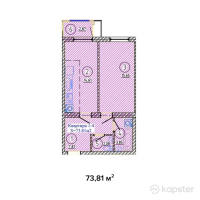 ЖК Улы Шанырак — 2-ком 73,8 м² (от 31 000 200 тг)