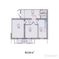 ЖК Улы Шанырак — 2-ком 83,3 м² (от 34 969 200 тг)