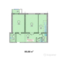ЖК Улы Шанырак — 3-ком 89,9 м² (от 37 749 600 тг)