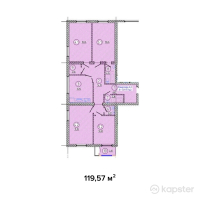 ЖК Улы Шанырак — 4-ком 119,6 м² (от 50 219 400 тг)