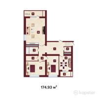 ЖК Avalon Residence — 3-ком 174,9 м² (от 78 718 500 тг)