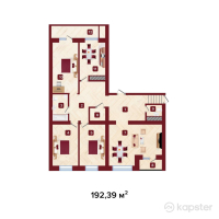 ЖК Avalon Residence — 4-ком 192,4 м² (от 86 575 500 тг)