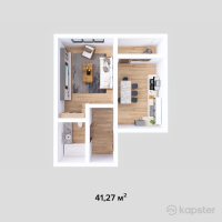 ЖК Dostyk — 1-ком 41,3 м² (от 15 063 550 тг)