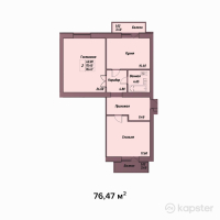 ЖК Asyl Tas — 2-ком 76,5 м² (от 29 058 600 тг)