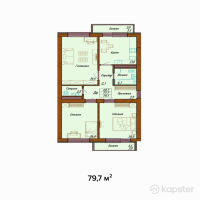 ЖК Asyl Tas — 3-ком 79,7 м² (от 30 286 000 тг)