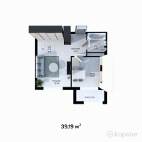 ЖК Grand Avenue 2 — 1-ком 39,2 м² (от 10 973 200 тг)