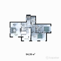 ЖК Grand Avenue 2 — 3-ком 94,4 м² (от 26 429 200 тг)