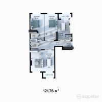 ЖК Grand Avenue 2 — 3-ком 121,8 м² (от 34 092 800 тг)
