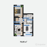 ЖК Aq Qala — 2-ком 76,9 м² (от 12 680 500 тг)