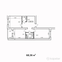 ЖК Sultan — 2-ком 68,4 м² (от 18 935 800 тг)
