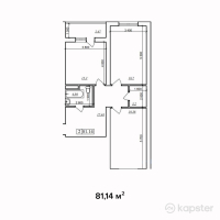 ЖК Sultan — 2-ком 81,1 м² (от 22 475 800 тг)