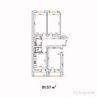 ЖК Sultan — 2-ком 81,6 м² (от 22 594 900 тг)