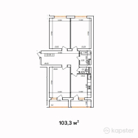 ЖК Sultan — 3-ком 103,3 м² (от 28 614 300 тг)