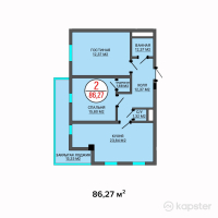 ЖК Del Marmo — 2-ком 86,3 м² (от 30 194 500 тг)
