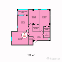 ЖК Del Marmo — 3-ком 129 м² (от 45 150 000 тг)
