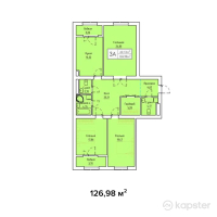 ЖК Кыран — 3-ком 127 м² (от 27 935 600 тг)
