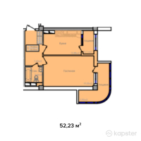 ЖК B-Group Plaza — 1-ком 52,2 м² (от 16 713 600 тг)