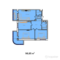 ЖК B-Group Plaza — 3-ком 98,9 м² (от 31 632 000 тг)