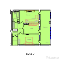 ЖК B-Group Plaza — 2-ком 99,3 м² (от 31 785 600 тг)