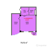 ЖК White House Residence — 2-ком 73,7 м² (от 28 013 700 тг)