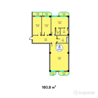 ЖК White House Residence — 4-ком 180,8 м² (от 68 704 000 тг)