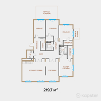 ЖК Exclusive Юбилейный — 3-ком 219,7 м² (от 395 460 000 тг)