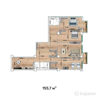 ЖК Магнат — 4-ком 155,7 м² (от 45 173 000 тг)