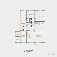 ЖК Exclusive Юбилейный — 5-ком 279,5 м² (от 503 100 000 тг)