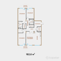 ЖК Exclusive Юбилейный — 4-ком 182,6 м² (от 328 680 000 тг)